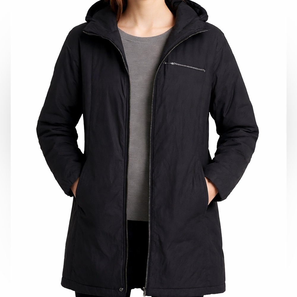 Kenneth Cole Reaction Down Hooded Puffer Coat | Black Long Winter Jacket Men’s L
